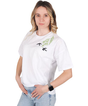 Жіноча футболка Ластівки  oversize 